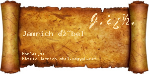 Jamrich Ábel névjegykártya