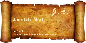 Jamrich Ábel névjegykártya