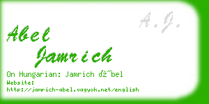 abel jamrich business card